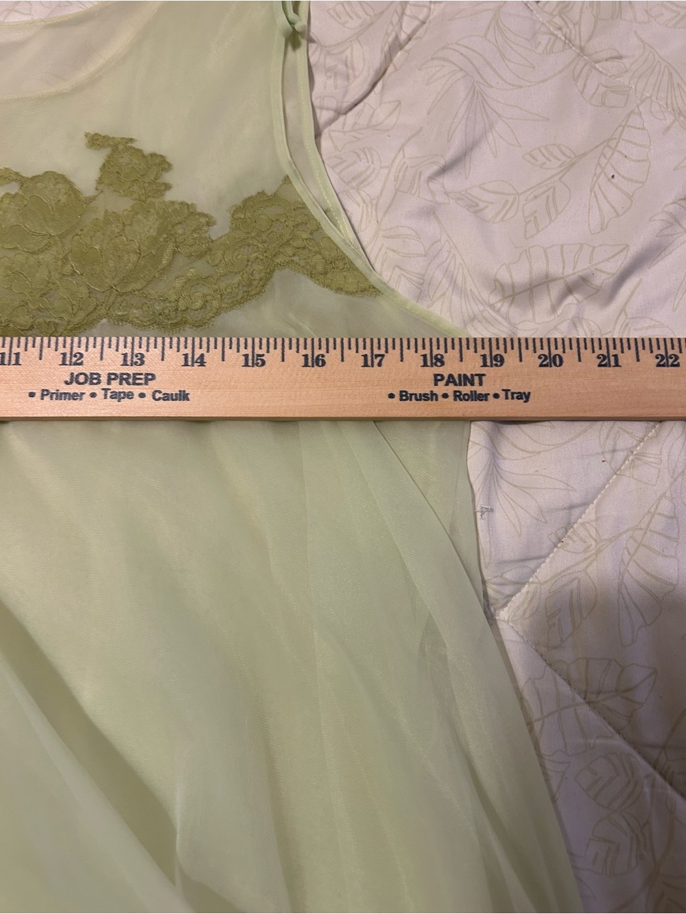 Vintage 60s Sheer Nylon Peignoir Robe and Sleeveless Nightgown Mint Pistachio - Picture 8 of 8